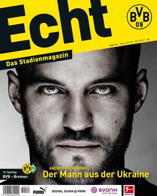 Боруссия, Ярмоленко, обложка клубного журнала