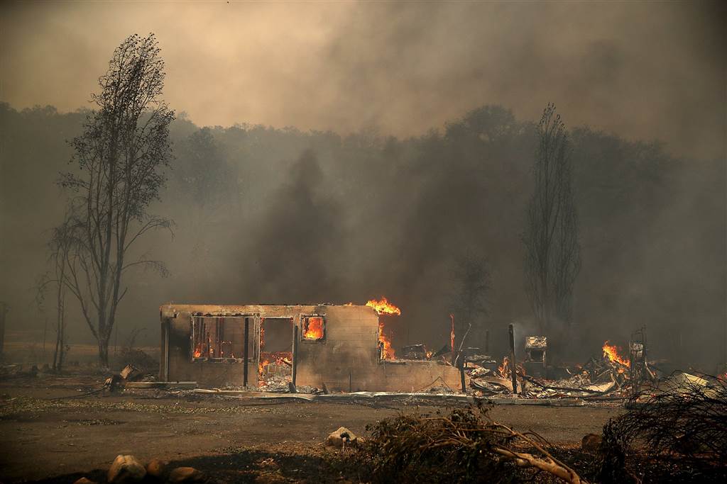 пожар, лес, Калифорния, США