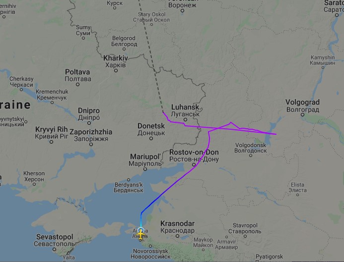 Российский самолет нарушил границу Украины