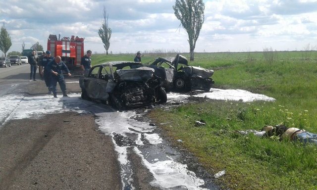 ДТП, Донбас, аварія, пожежа