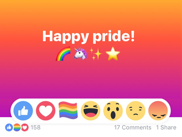 Facebook, лайк, флаг, ЛГБТ