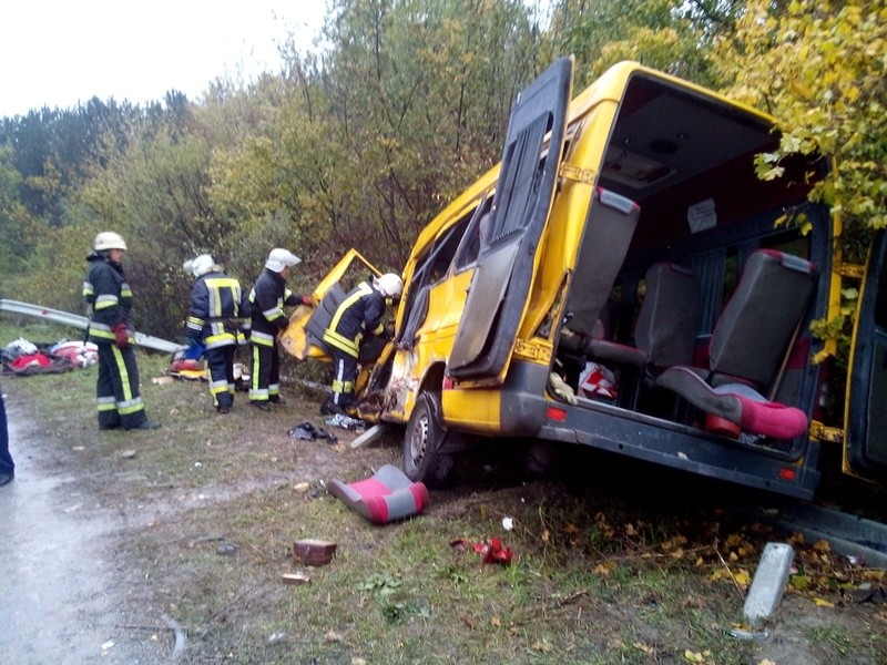 В Хмельницкой области микроавтобус столкнулся с грузовиком