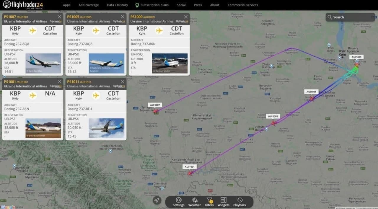 МАУ виводить літаки з України на вимогу лізингодавця