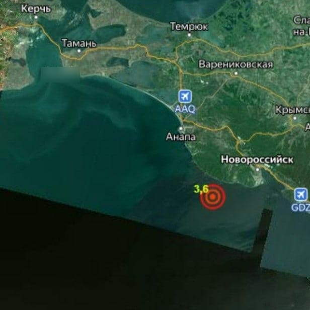 На черноморском побережье произошло землятрясение