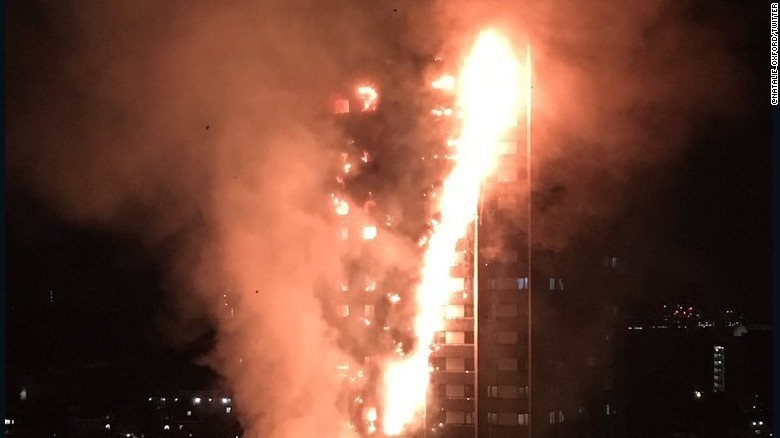 пожар, Лондон, многоэтажка, дом