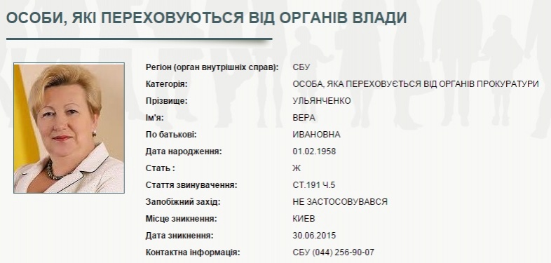 СБУ оголосила в розшук екс-губернатора Київської області Ульянченко