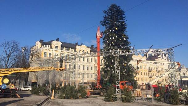 елка, новогодняя елка, Софиевская площадь, елка в Киеве
