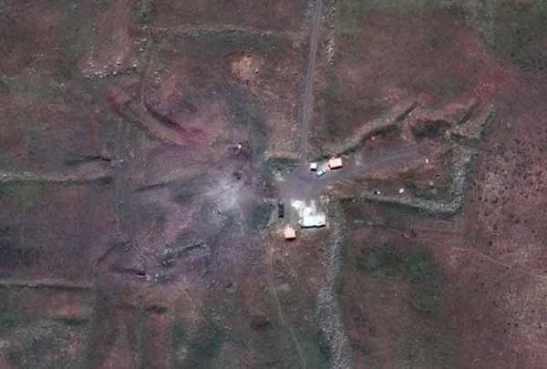 Ракетный удар, Сирия, США, спутниковые снимки