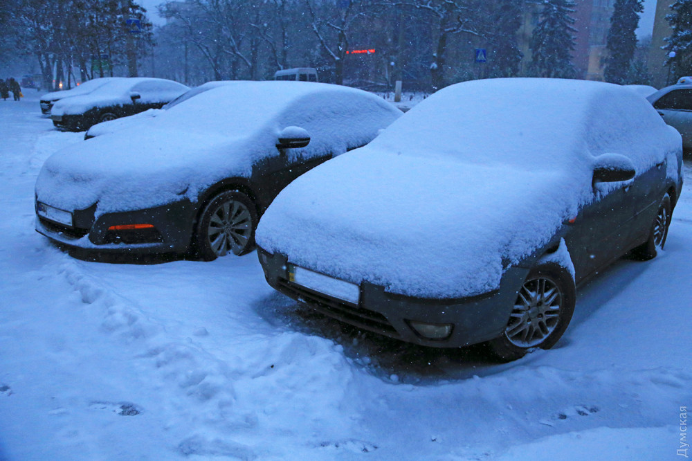 Одесса, снегопад, снег, ураган, снег в Одессе