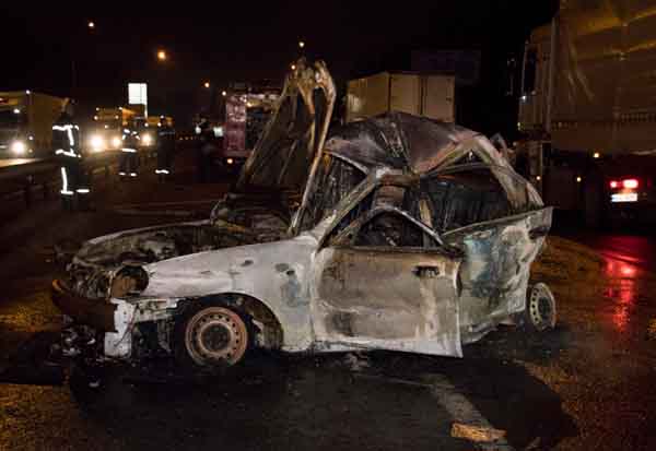 ДТП в Киеве, BMW, такси, пожар, пассажир, жертва