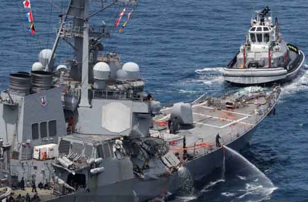 Есмінець USS Fitzgerald, зіткнення, жертви