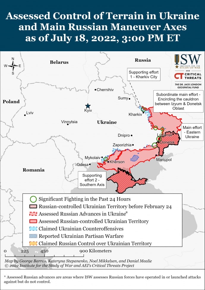 ISW: Россия сосредоточится на захвате Северска и Бахмута