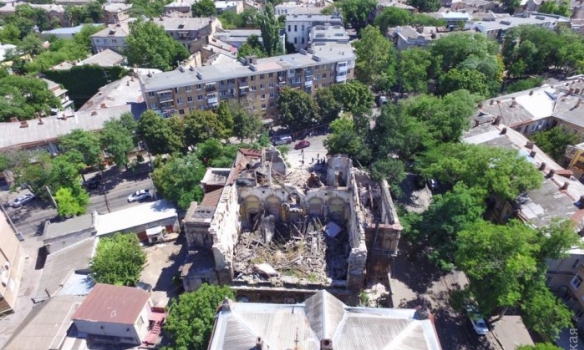 Обвал старинного дома в Одессе