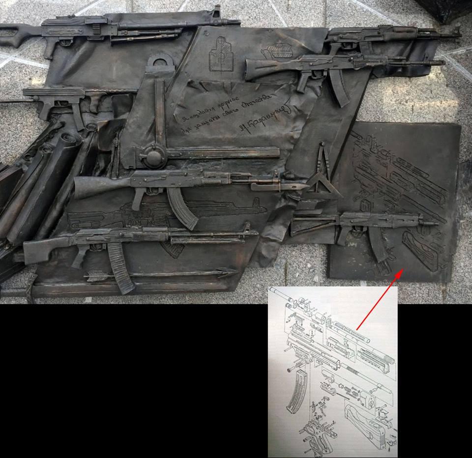 памятник, винтовка, Вермахт, Калашников, Москва, чертеж