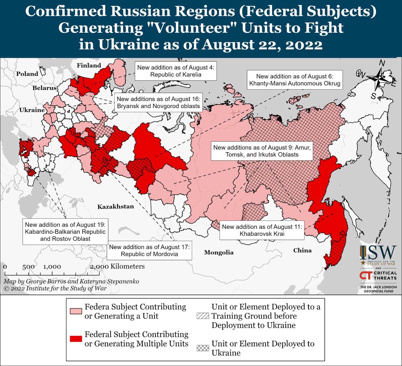 Підсумки 180 дня війни Росії проти України від ISW