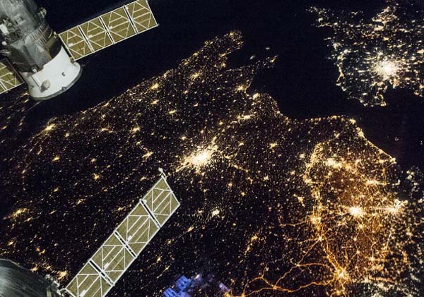 NASA, вогні нічн Європи