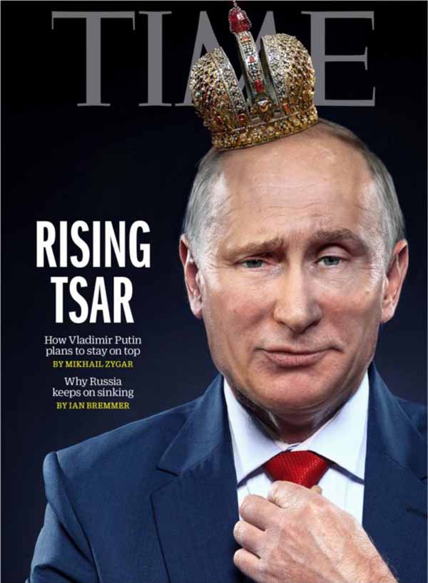 Путин, корона, журнал Time