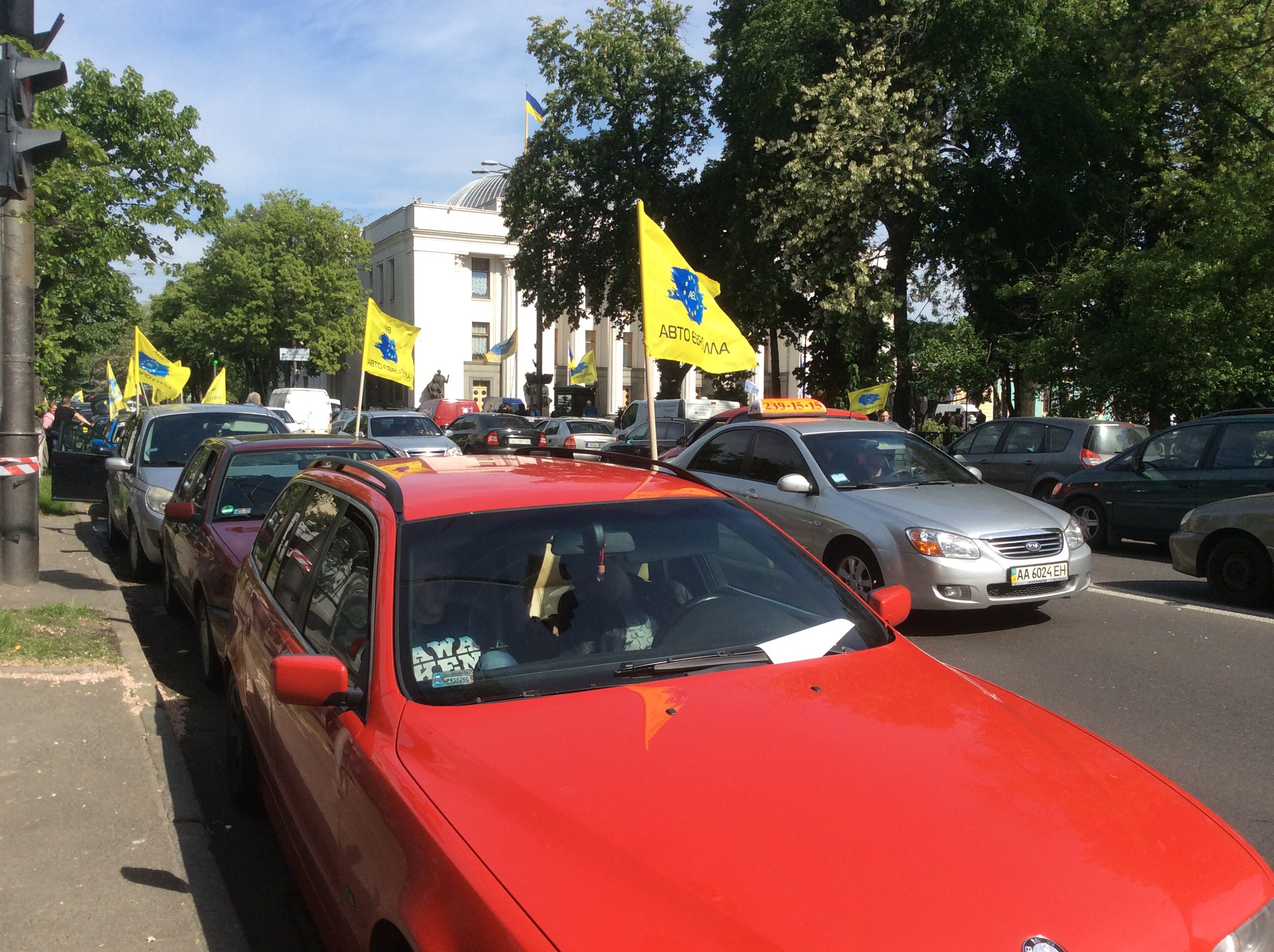 пересечники, протест, блокирование, киев, авто с иностранной регистрацией