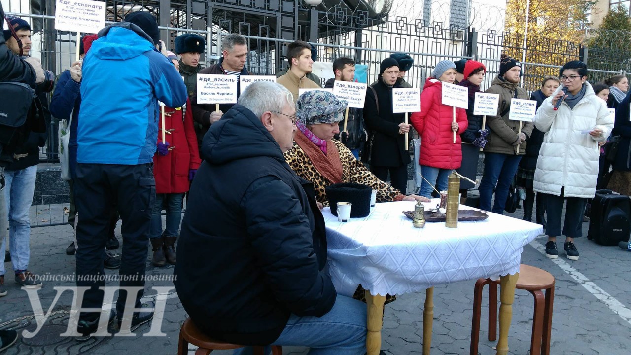 мітинг, кримські татари, акція, Крим, окупація, анексія