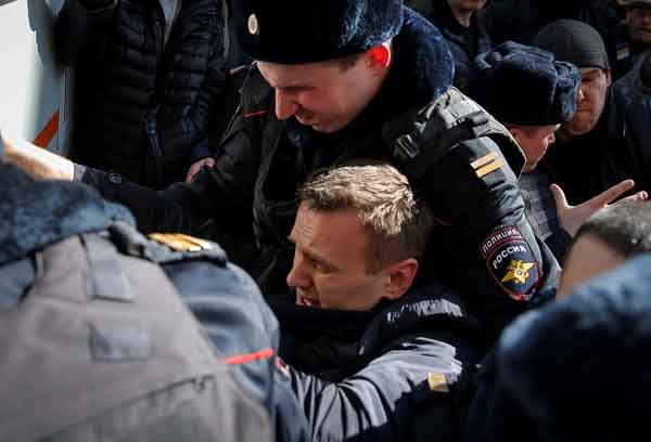 Москва, Навальный, задержание, фото