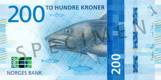 Норвегія, центральний банк, купюри, тріска, банкноти, кліп-ремейк