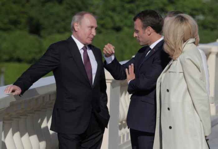 Путин, рост, фото, встреча с Макроном