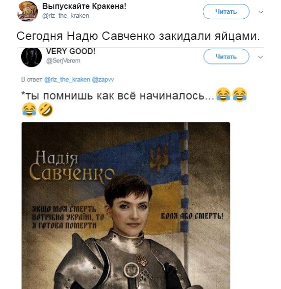 Надежда Савченко, блогер, пользователи, соцсети, Николаев, яйца, нардеп, политик