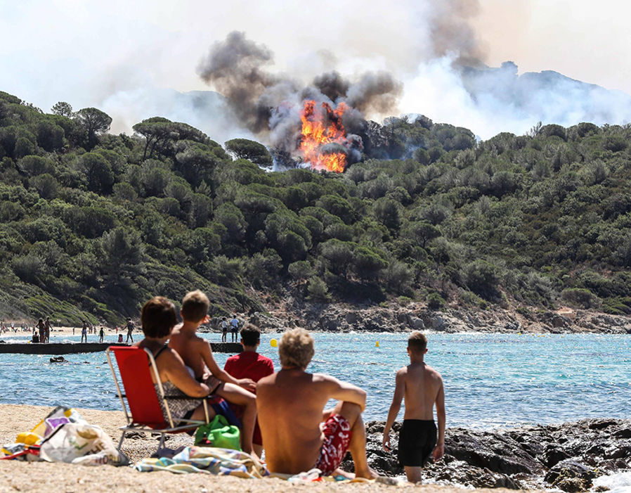 пожар, лесной пожар, Франция