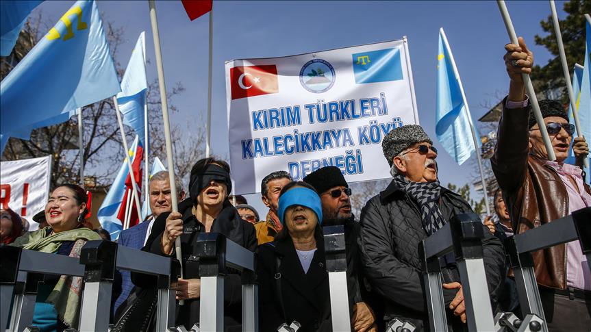 акция протеста, Турция, крымские татары, аннексия Крыма