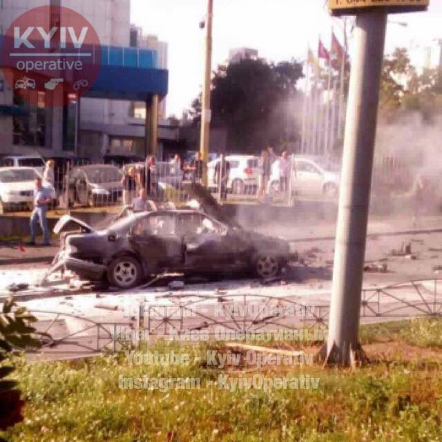 взрыв, Киев, автомобиль, пожар, 27 июня