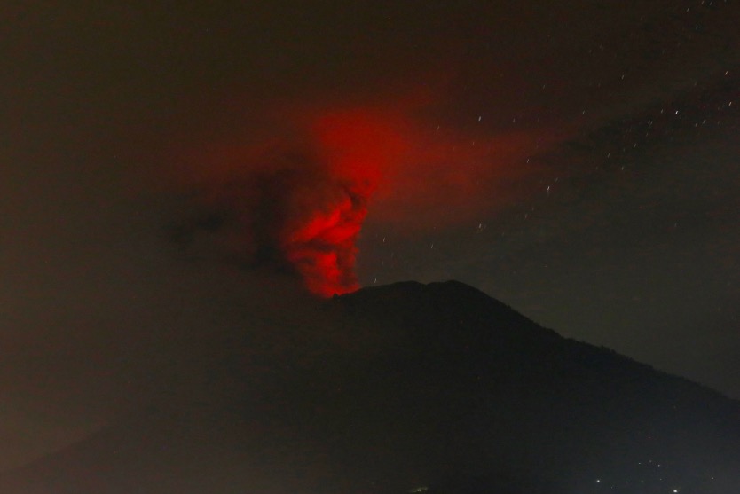 Агунг, вулкан, извержение, Бали