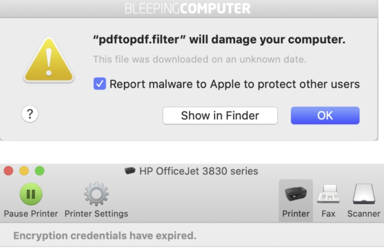 Користувачі macOS не можуть працювати з принтерами HP після відкликання сертифікату
