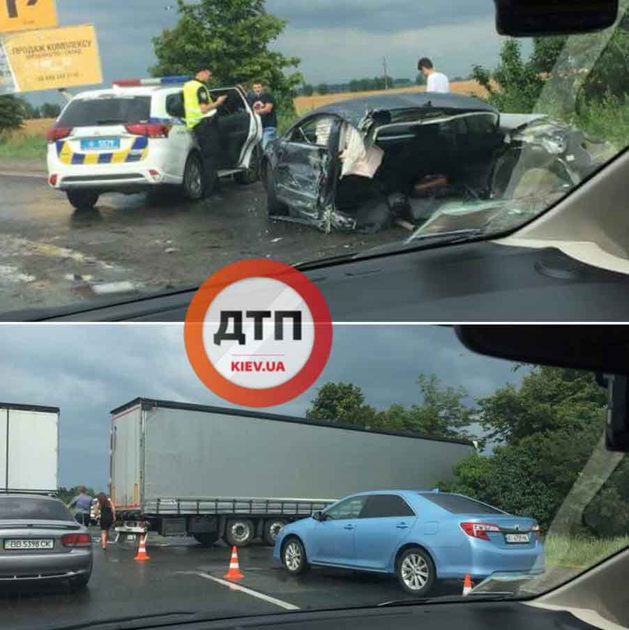 ДТП на трассе Киев – Чернигов, разорвало надвое, Volkswagen