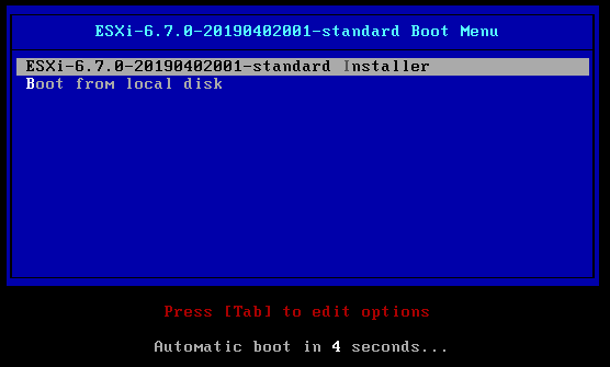 ESXi installer